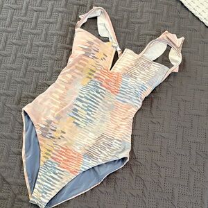 Athleta Pastel Multicolor One Piece Swimsuit